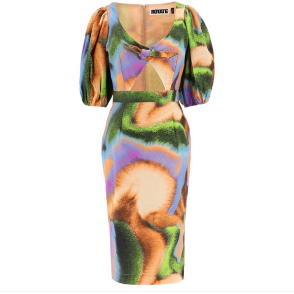 NWT ROTATE Cara Organic Cotton - Poplin Midi Dress - Picture 6 of 11